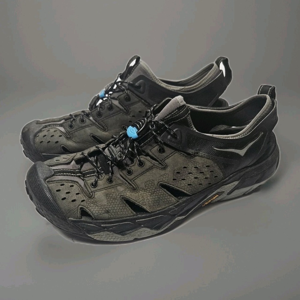 Hoka One One Men's M Tor Trafa Sandal - Anthracite/Black Size 12